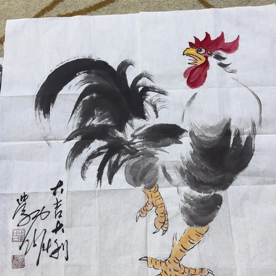 国画雪谷山人作品刘