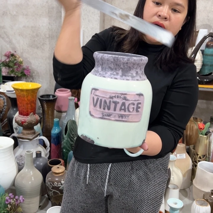 摆件高度23厘米口径11厘米微瑕捡漏