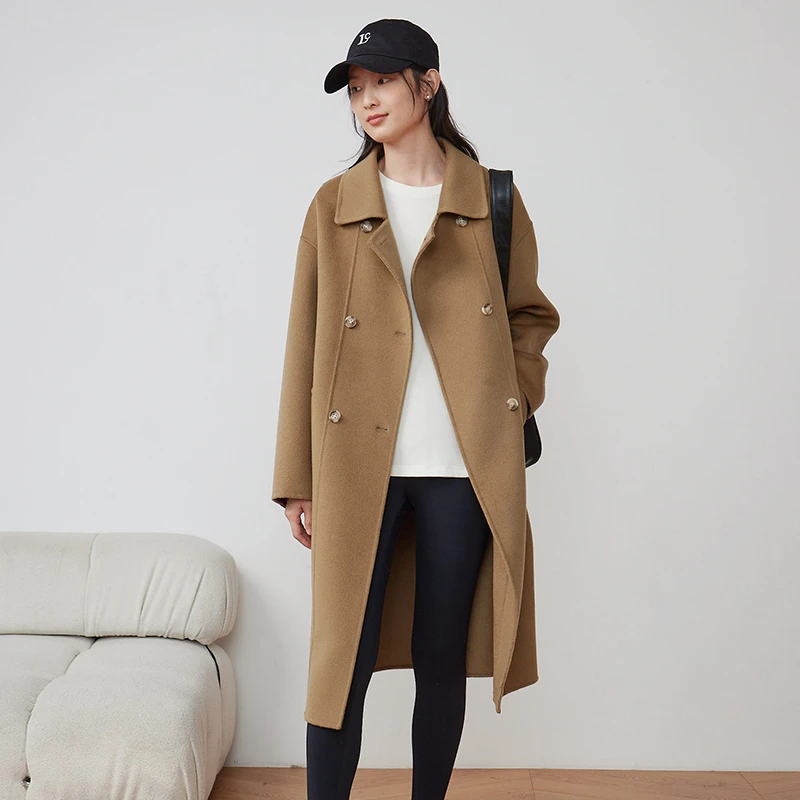 年终大促【1025】双面呢大衣宽松简约气质高级感羊毛呢子外套
