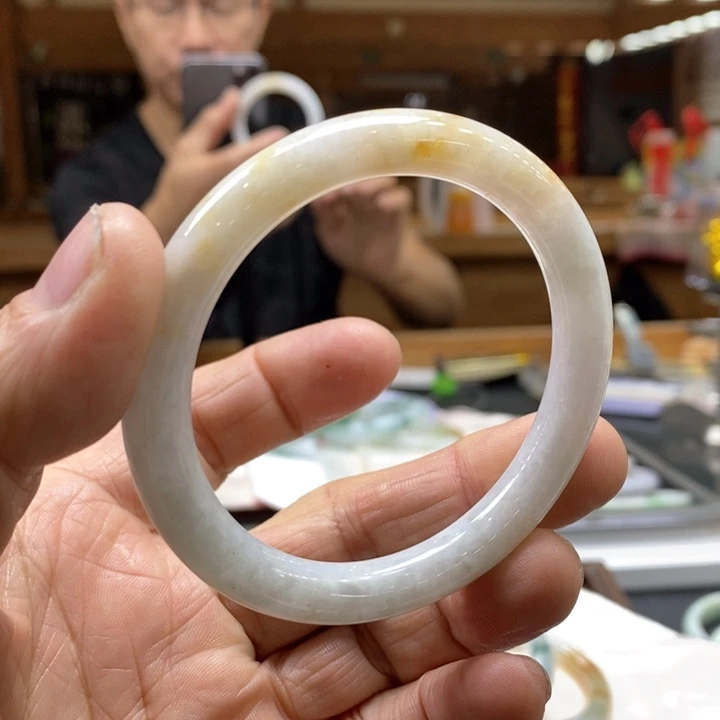 翡翠未镶嵌手镯翡翠手镯54–56，卡9