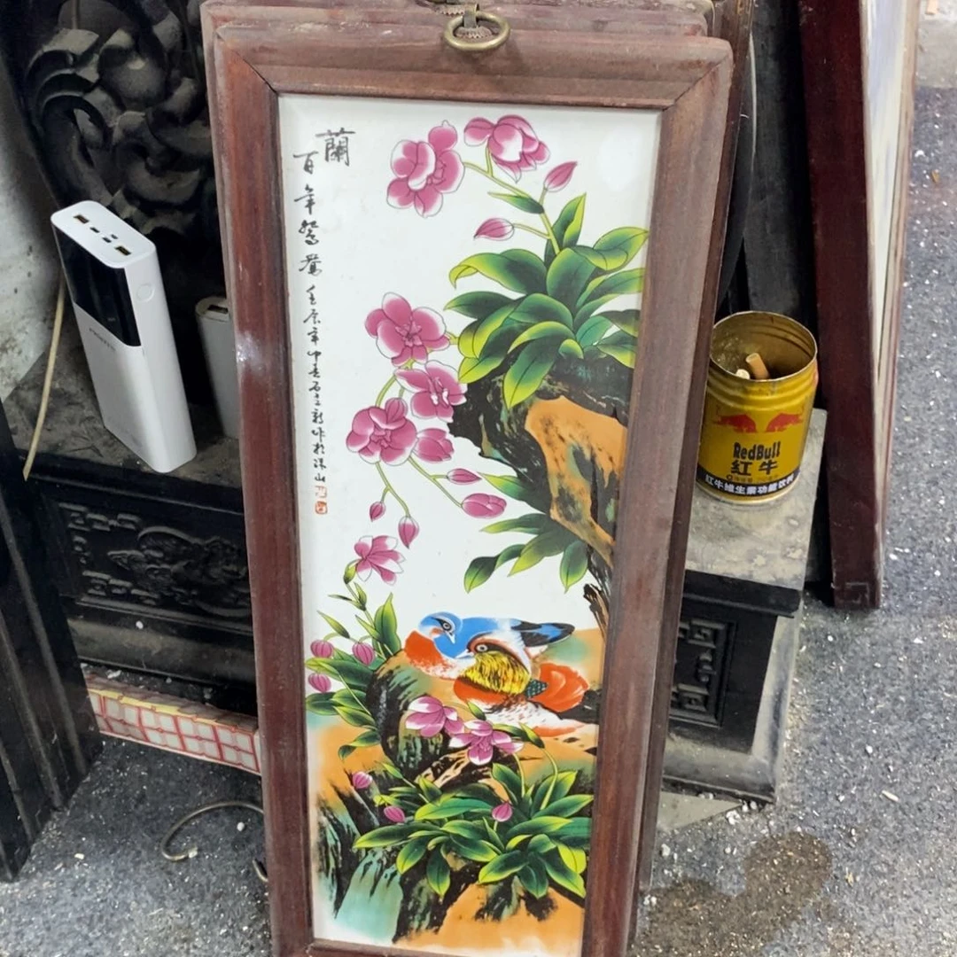 瓷片53*21*1景德镇瓷板画柴窑烧制