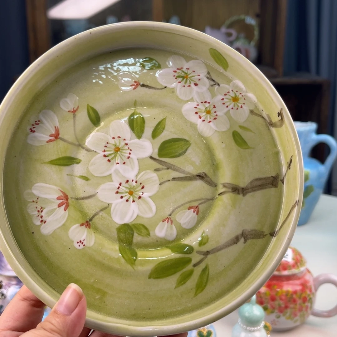 紫***苏景德镇手工手绘陶瓷茶具