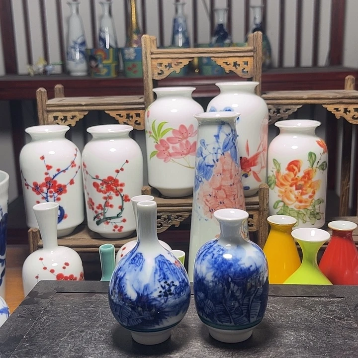 陶摆件景德镇陶瓷二件套