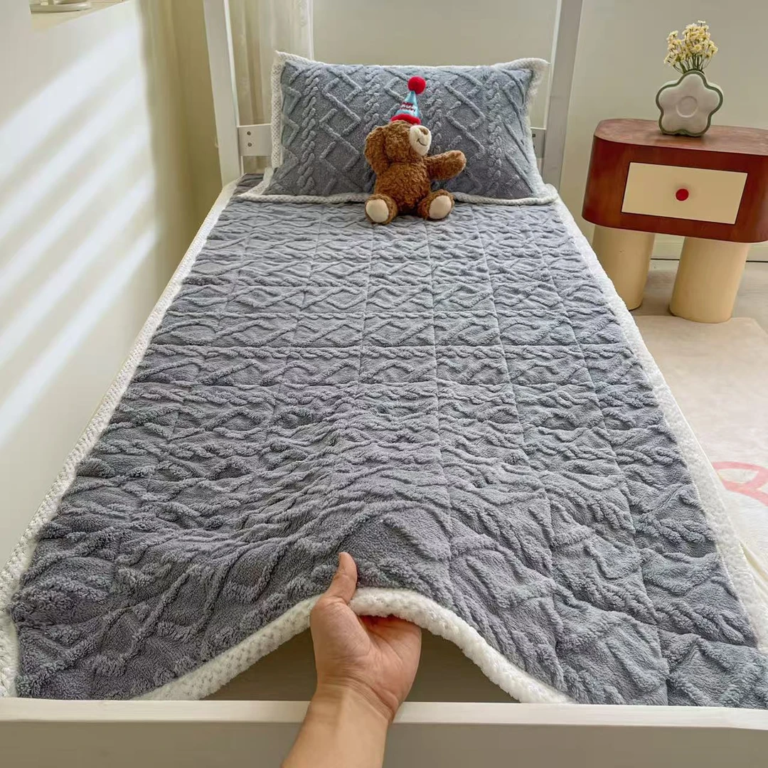 小紫紫A学生卧室榻榻米加厚加绒防滑床褥褥子床单床垫宿舍保暖