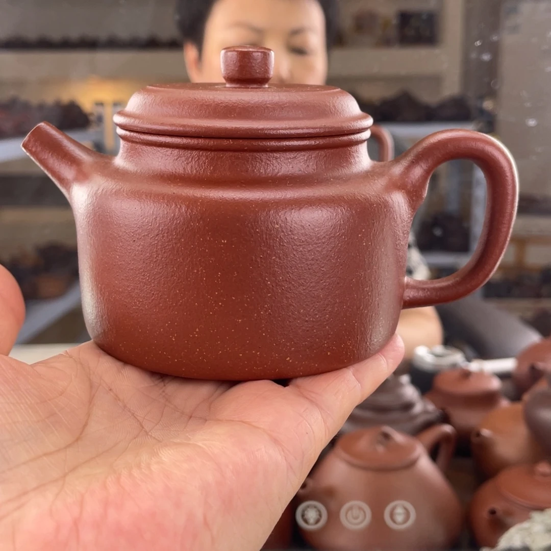 用***6紫砂茶壶挑纯红降坡徳钟250cc