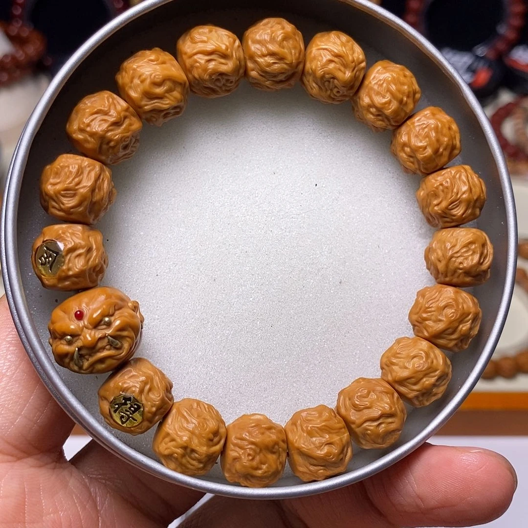 猴头核桃手串獠牙恶僧龙蛇之变尺寸12+全品单号77