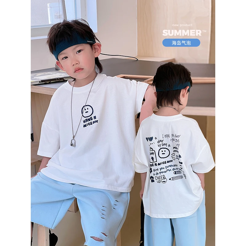 【T恤 剩100】男童中大童卡通百搭T恤 杨 DZ4229