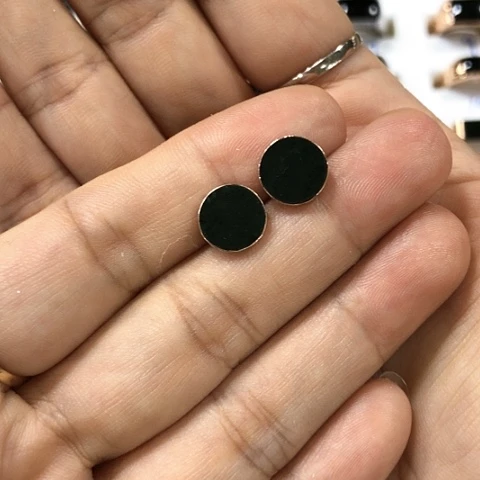 18K金镶嵌翡翠耳饰缅甸天然A货翡翠