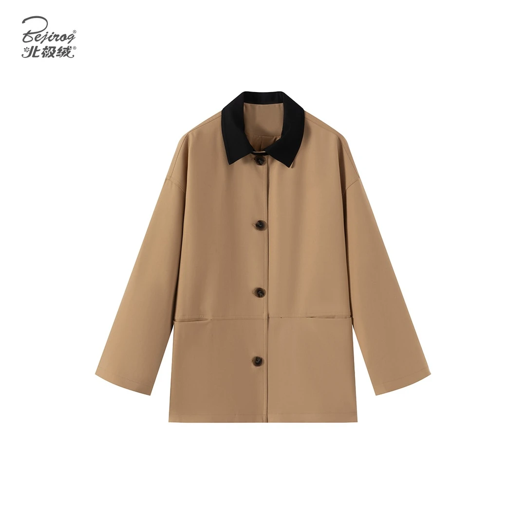 【BJR-北极绒】春季气质时尚休闲百搭简约女士风衣外套#BJR-25GJA06