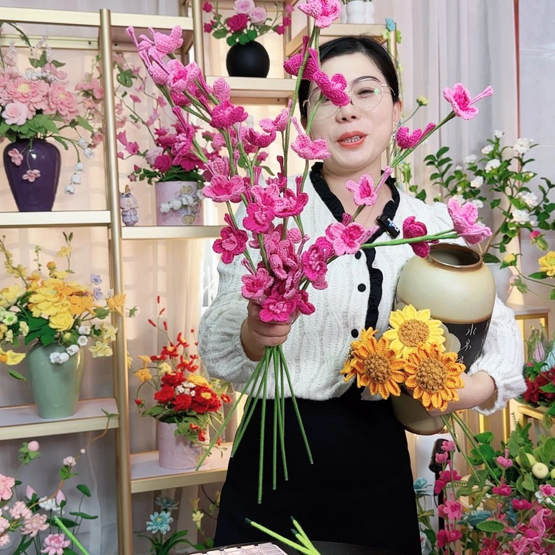 8支手工钩织花束礼盒