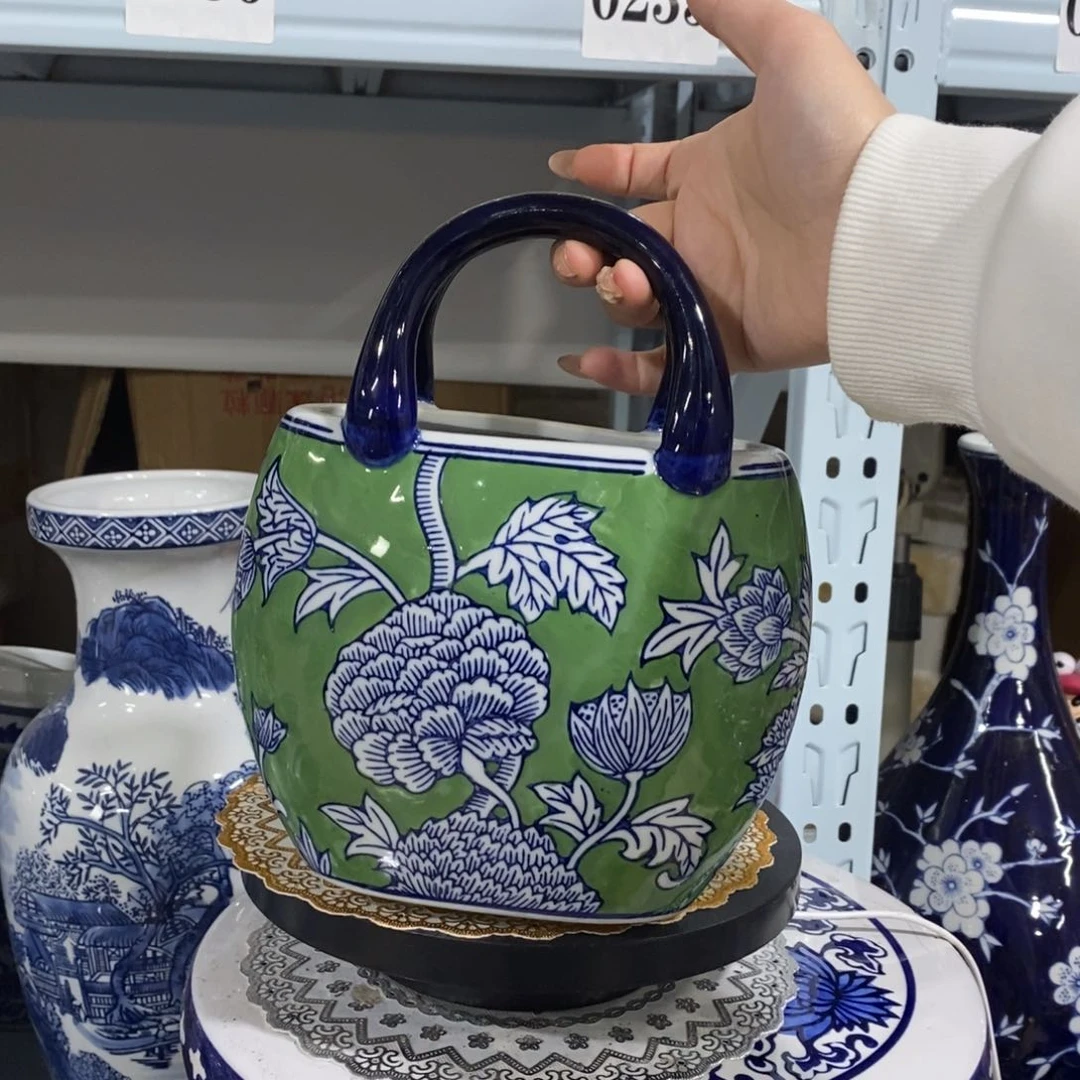 【闪购商品】摆件手提包花瓶摆件