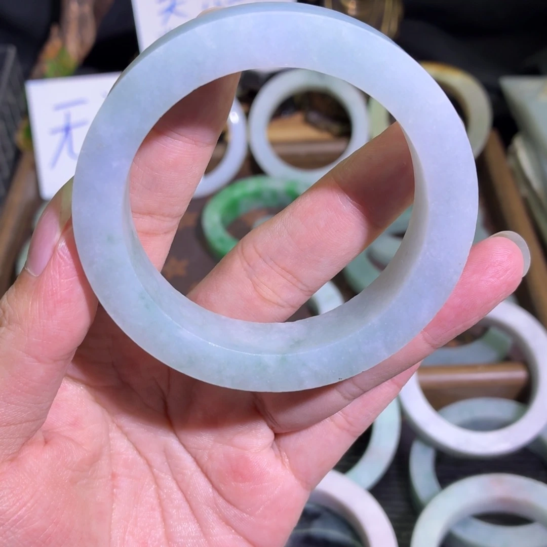 定制翡翠未镶嵌翡翠A货毛胚手镯定制