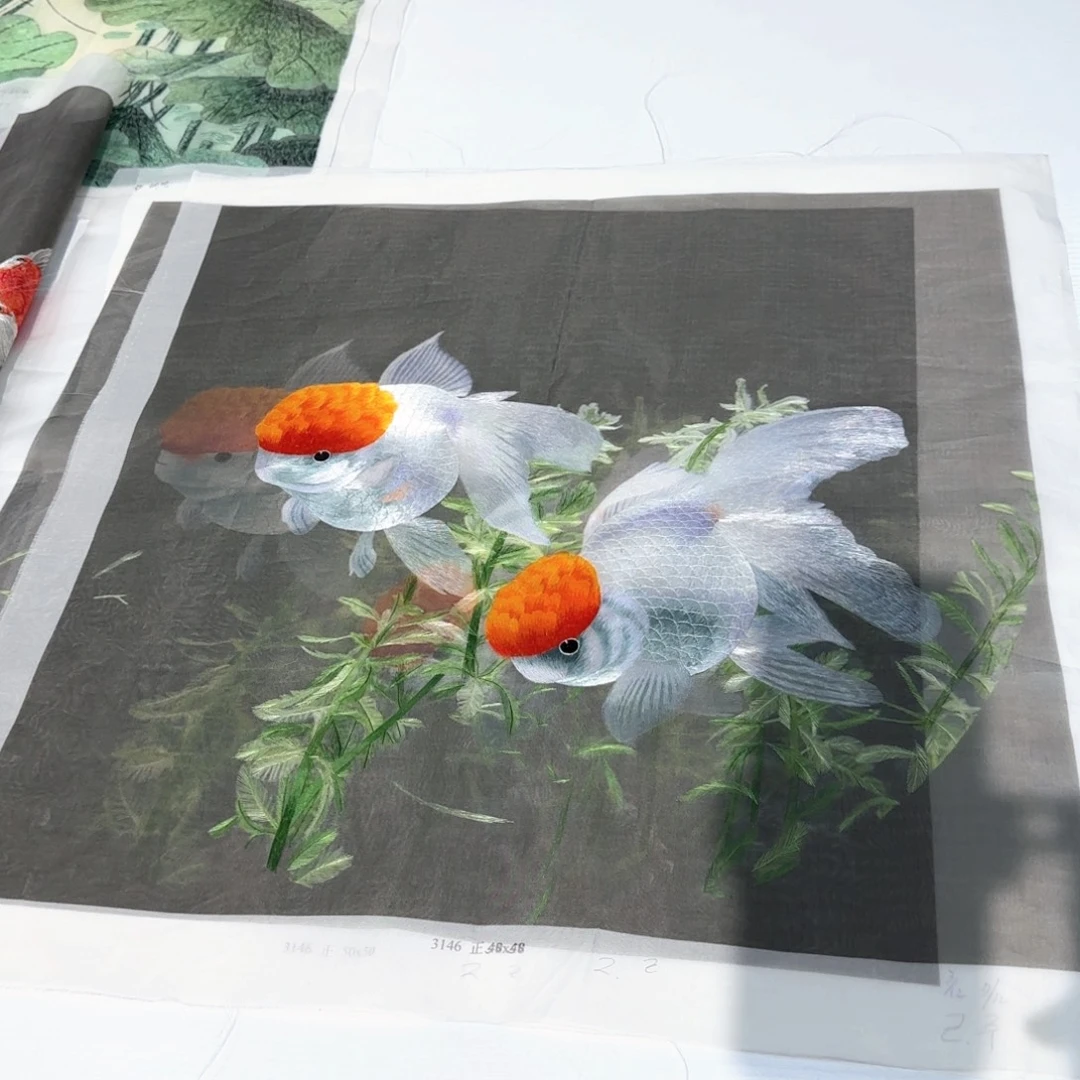 刺绣纯手工苏绣画芯50*50成品