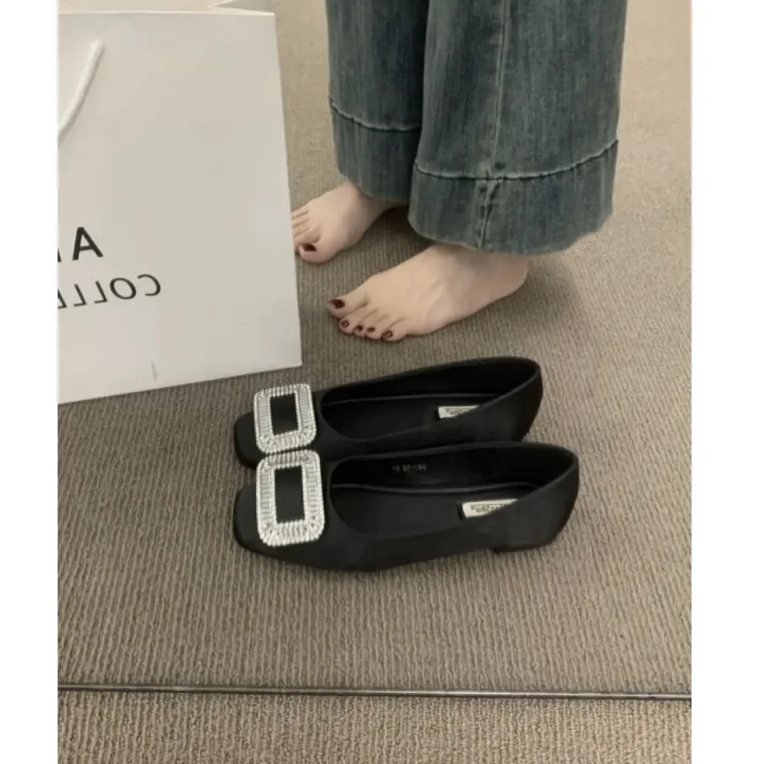 嘉嘉推荐 #88【早春款】轻奢方钻法式平底鞋