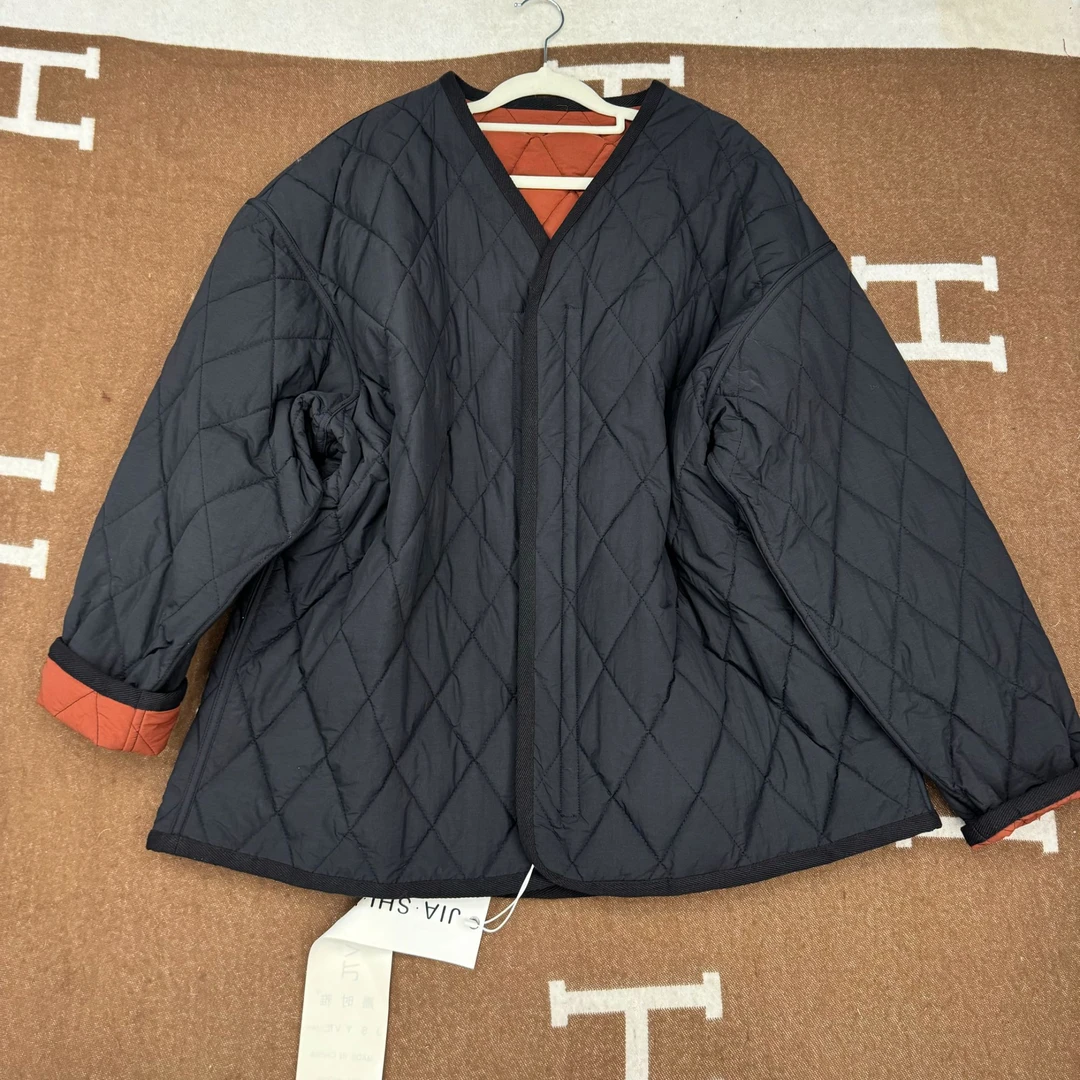 SuSu-267新款纯色菱格棉服