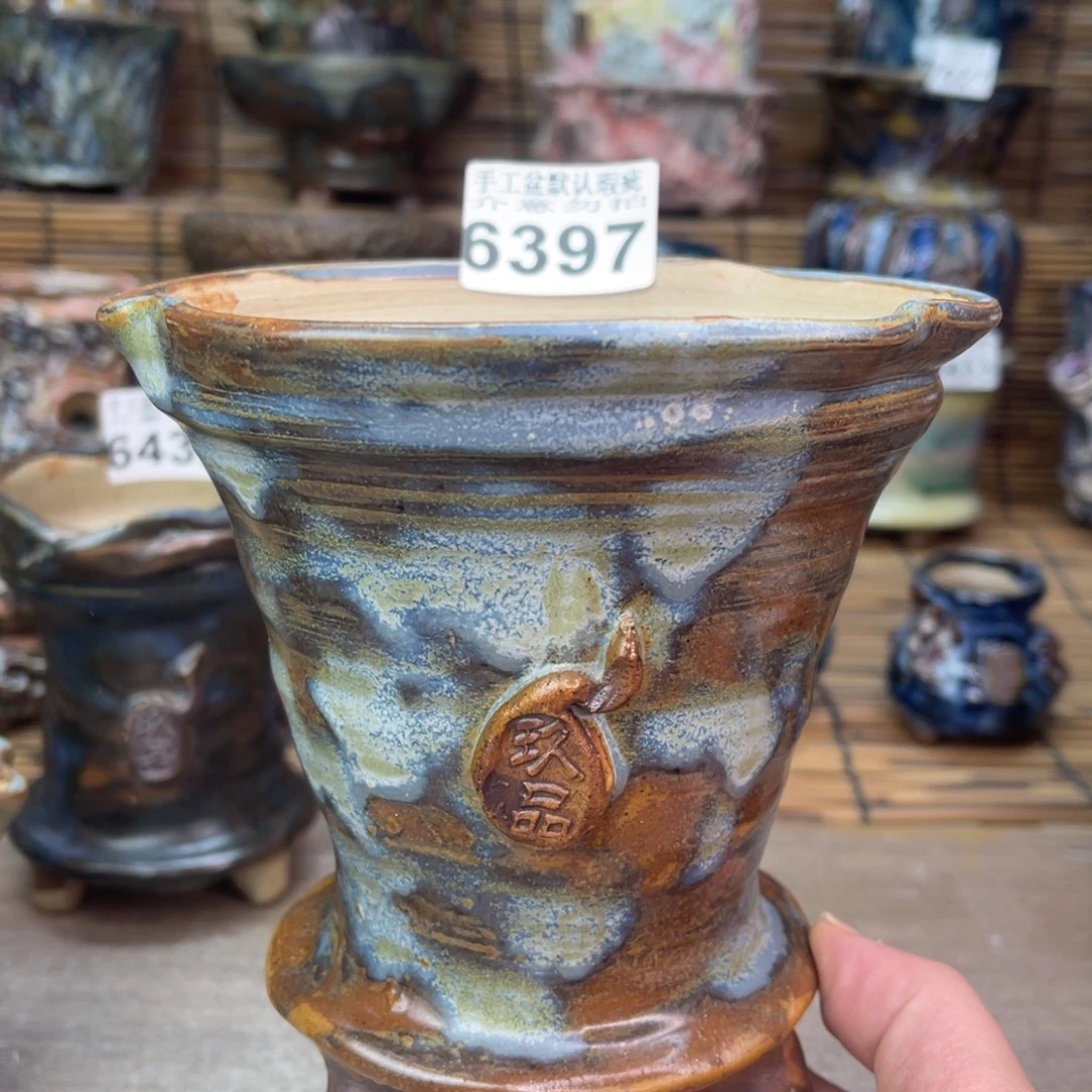 手工花盆默认瑕疵完美者勿拍