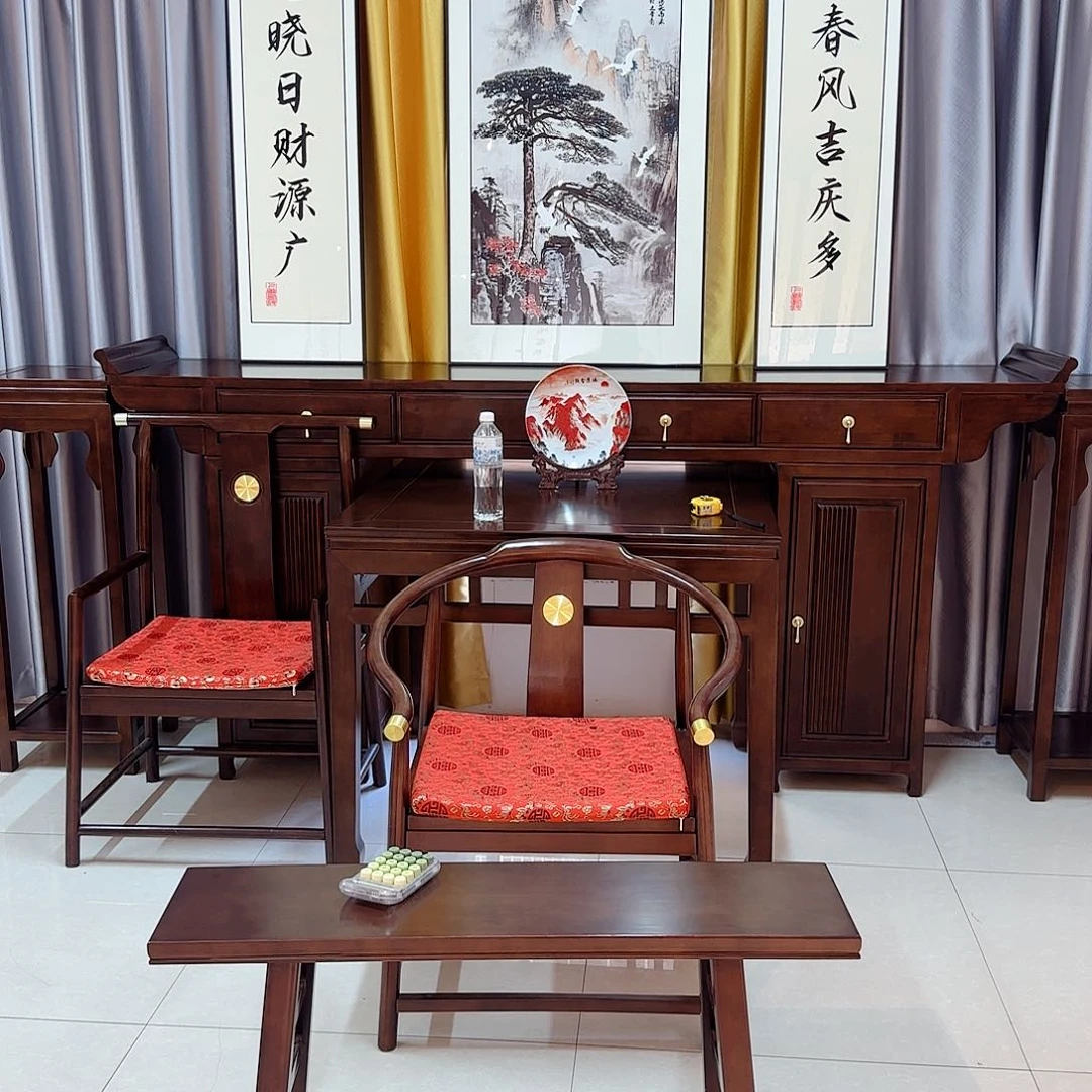 木（红木类）2米2四件套配官帽
