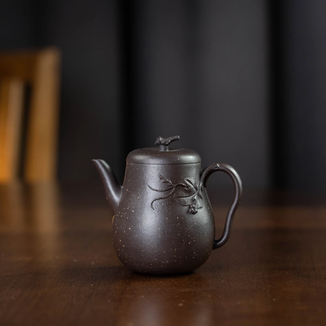 茄瓜 乌金砂190cc家用紫砂壶tt1
