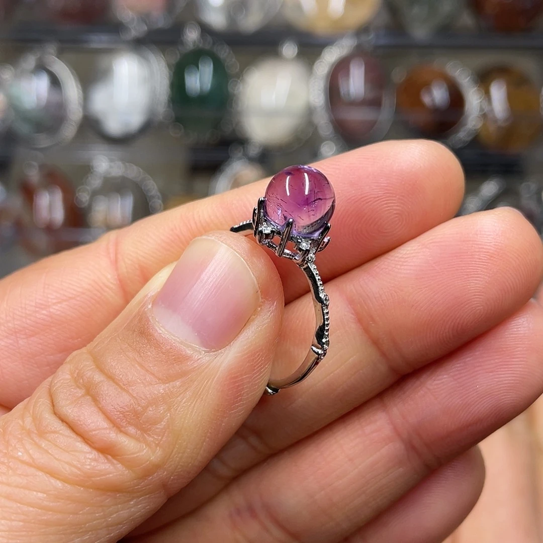 【闪购商品】水晶珠宝半成品银S925镶嵌戒指