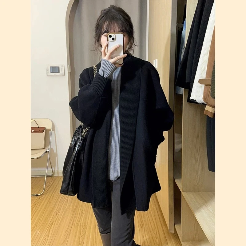 早春季新款女装今年流行爆款黑色毛衣针织开衫女士厚外套秋冬