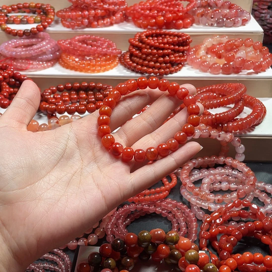 南红玛瑙未镶嵌手链