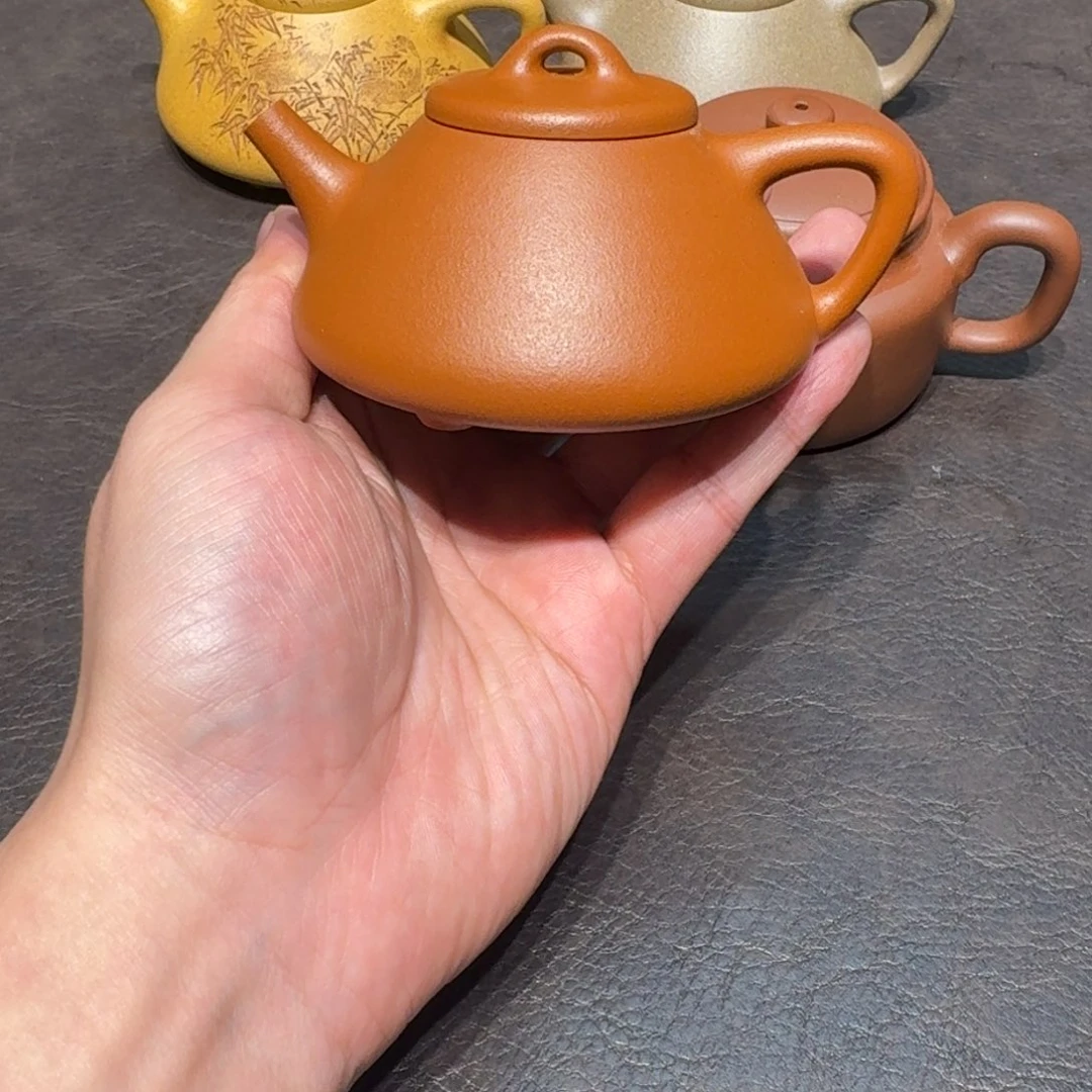 公道杯紫砂黄龙山朱泥子冶石瓢