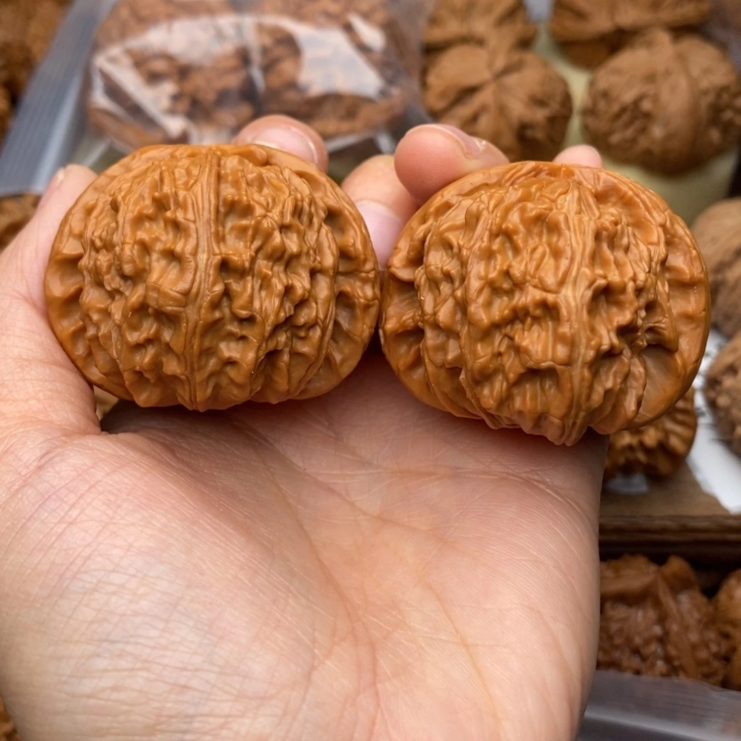 把件文玩核桃003号44白狮子