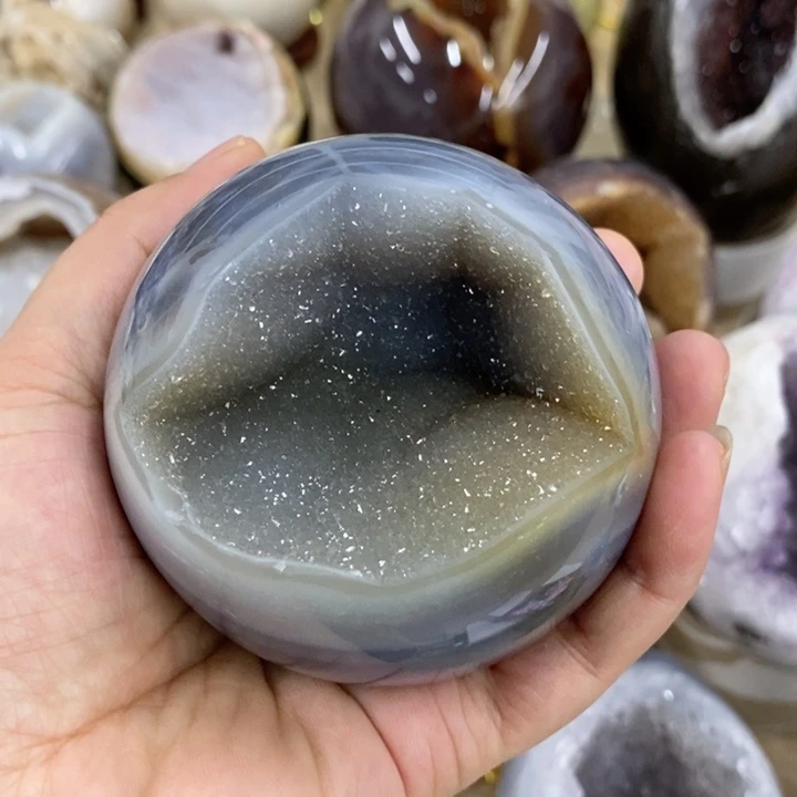 未镶嵌紫晶珠宝半成品