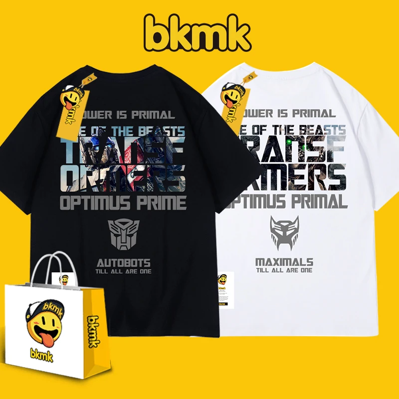 bkmk潮牌变形金刚7超能勇士崛起T恤大黄蜂擎天柱幻电影周边短袖bf