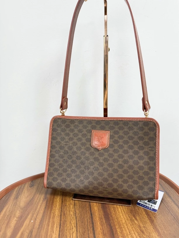 95新 Celine/思琳 老花凯旋门豆腐包 手拿包