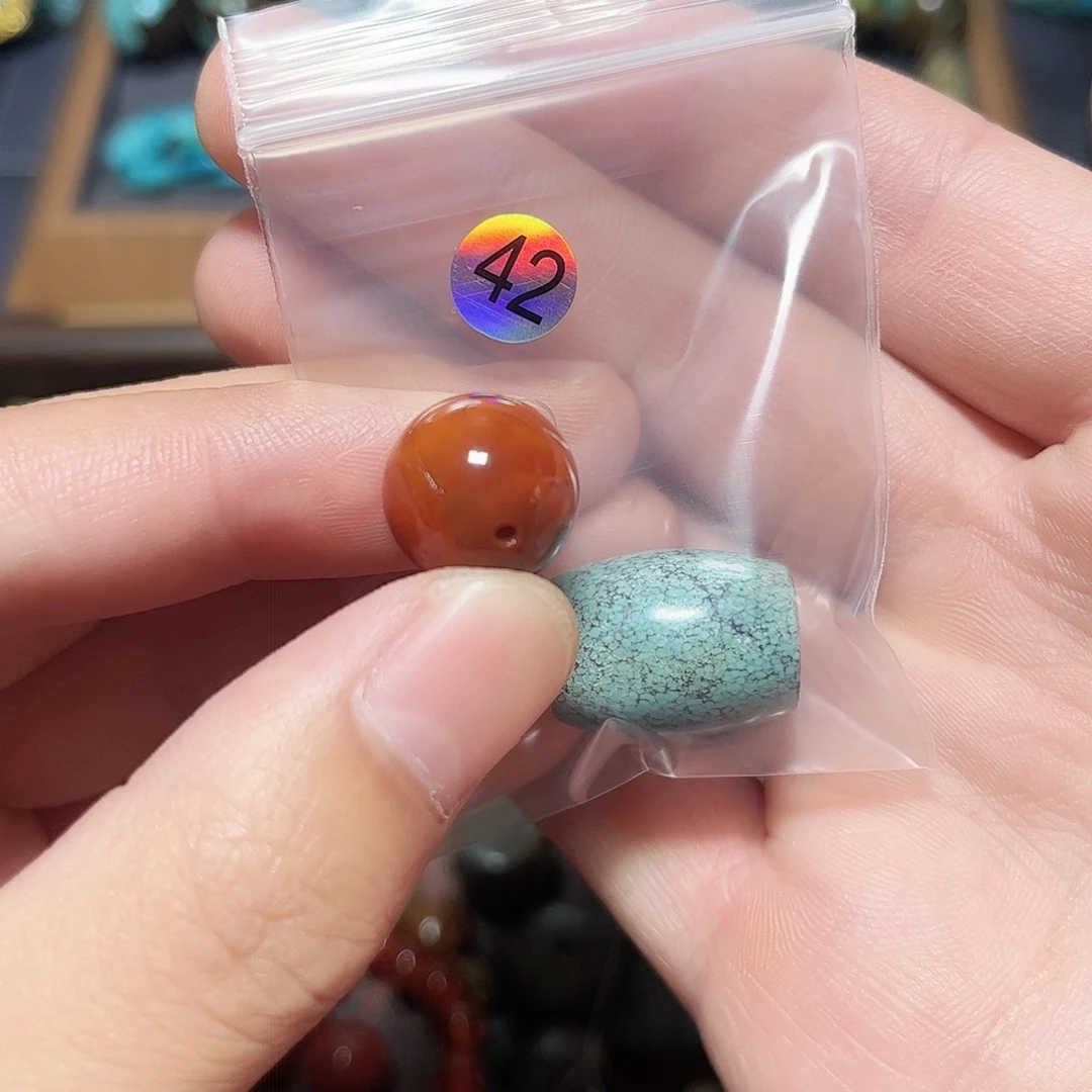 桥****未镶嵌圆珠桶珠老型手串！！玛瑙/玉髓