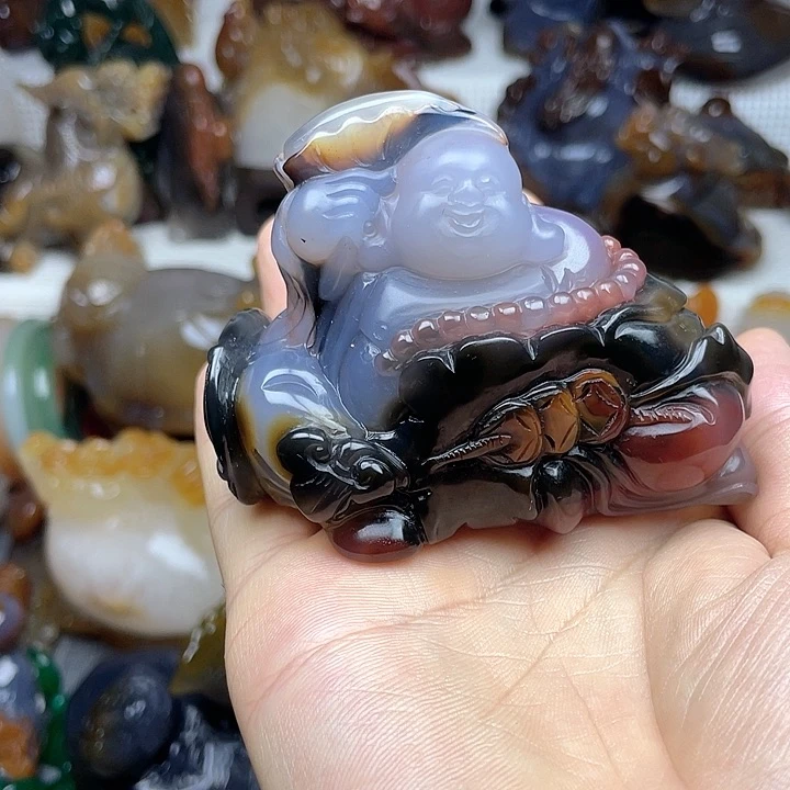 玛瑙/玉髓饰品未镶嵌霸*心