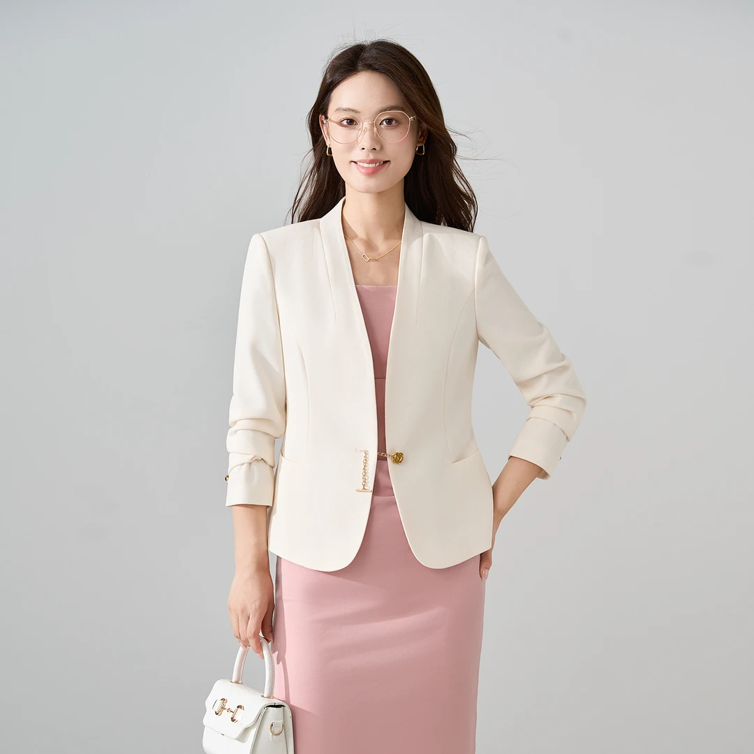 小西装外套女小个子新款春秋修身立领时尚休闲气质韩版短款上衣