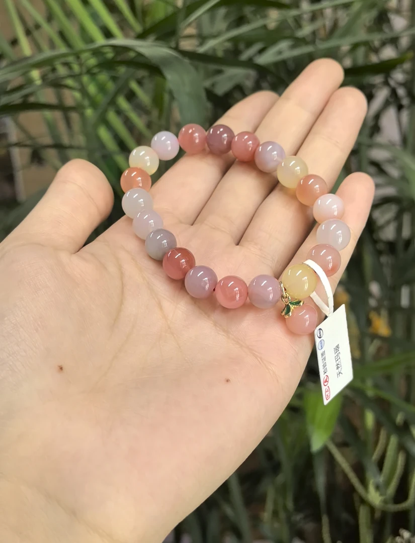 岁丰有和 糖果马卡龙多宝盐源玛瑙手串9mm-10mm多样性发一