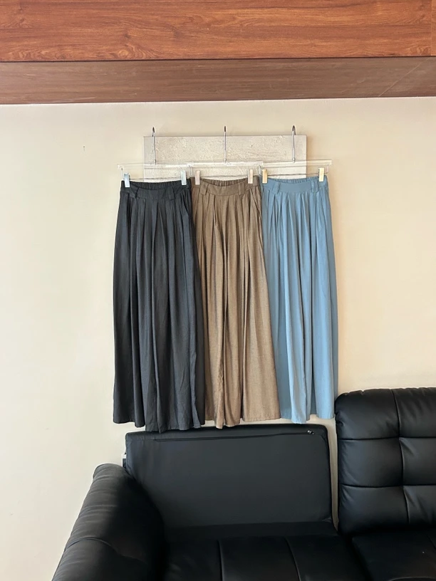 赵小小【质感巨好 超薄垂感凉凉裤】慵懒度假风垂感阔腿休闲裤27708