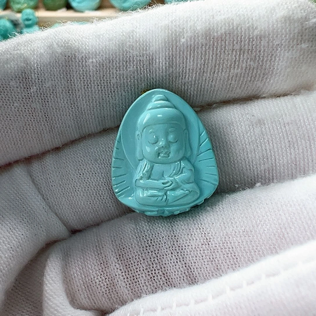 未镶嵌绿松石阿弥陀佛 15.8mm