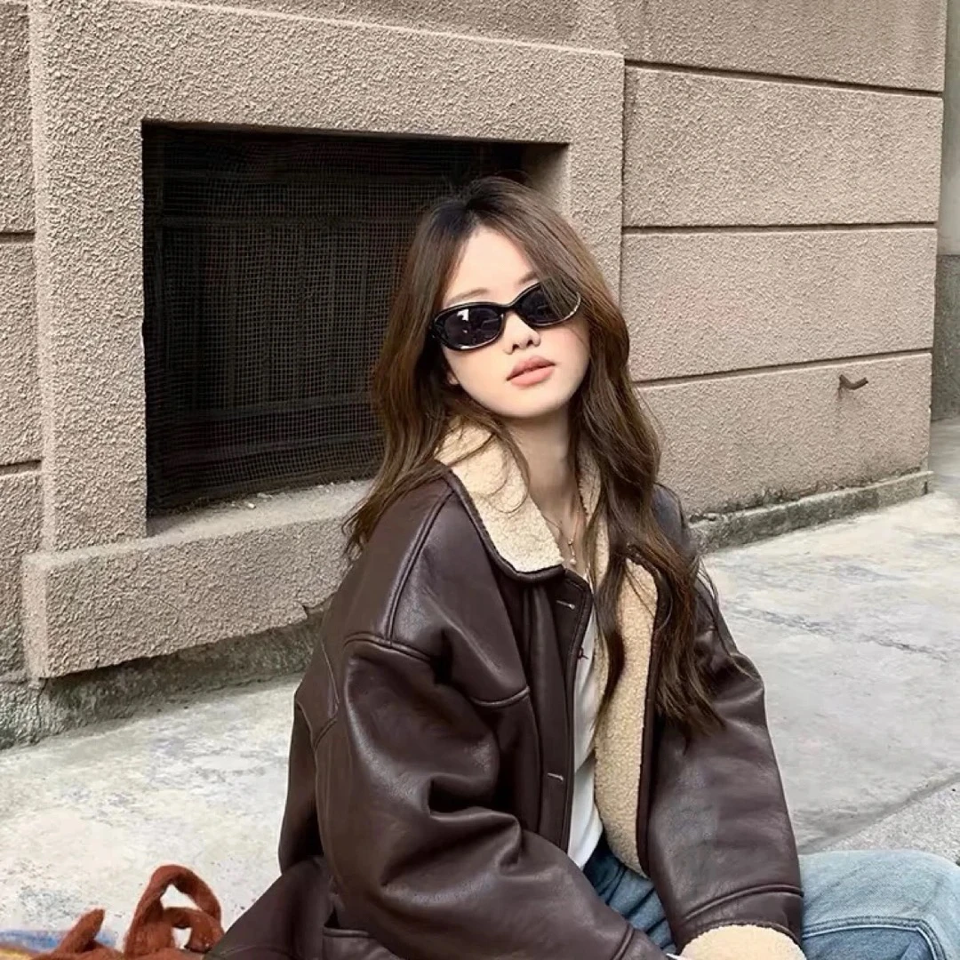 人造皮草 （反季清仓）女款冬季皮毛草草外套休闲时尚外套