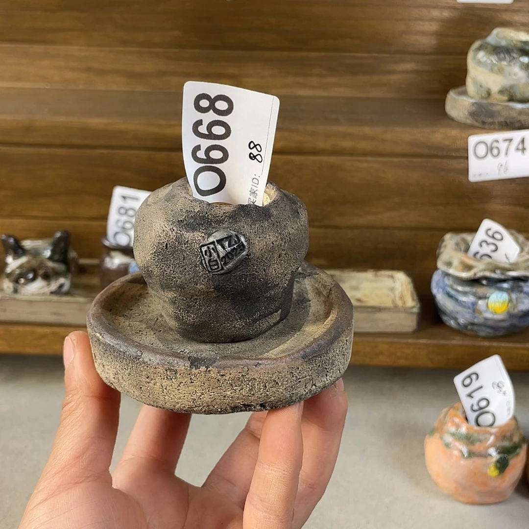 小白孤品花盆一套内口2.5