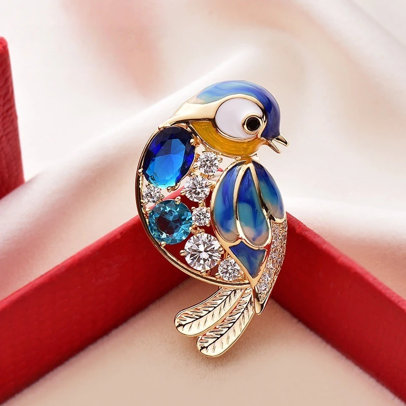 合金胸针 2025新款小鸟胸花胸针高档女高级轻奢设计感小众毛衣别