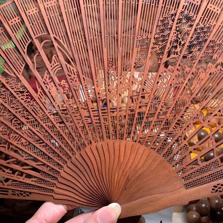 把件檀香木老山檀扇子清仓