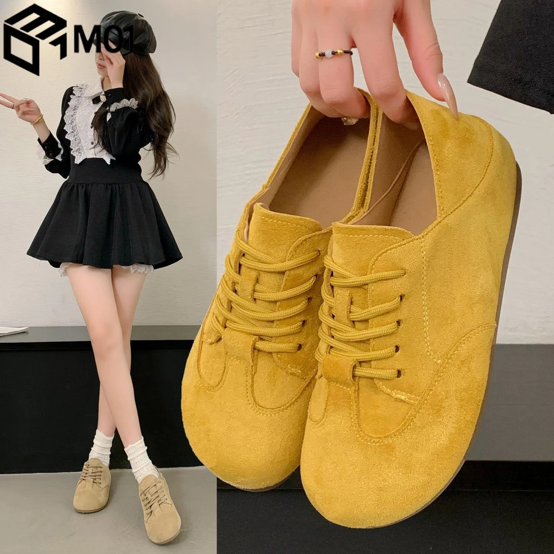 M01可踩两穿全包勃肯鞋女2025秋季新款巨好看软底单鞋乐福豆豆鞋