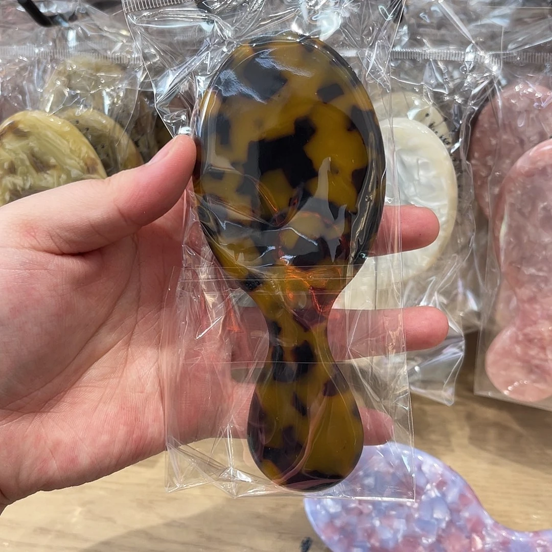 醋酸非金属豹纹气垫鬃毛梳