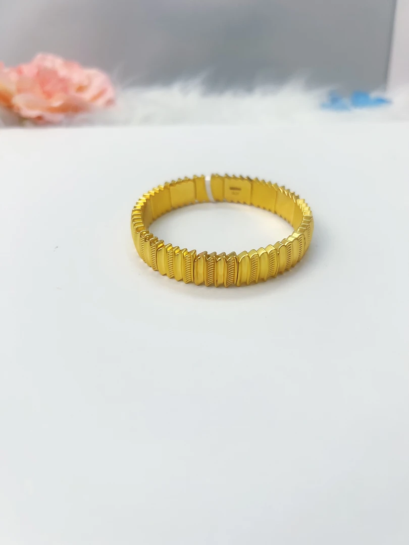 足金5D无氰【复古罗缎】手排百搭精美双十一大促