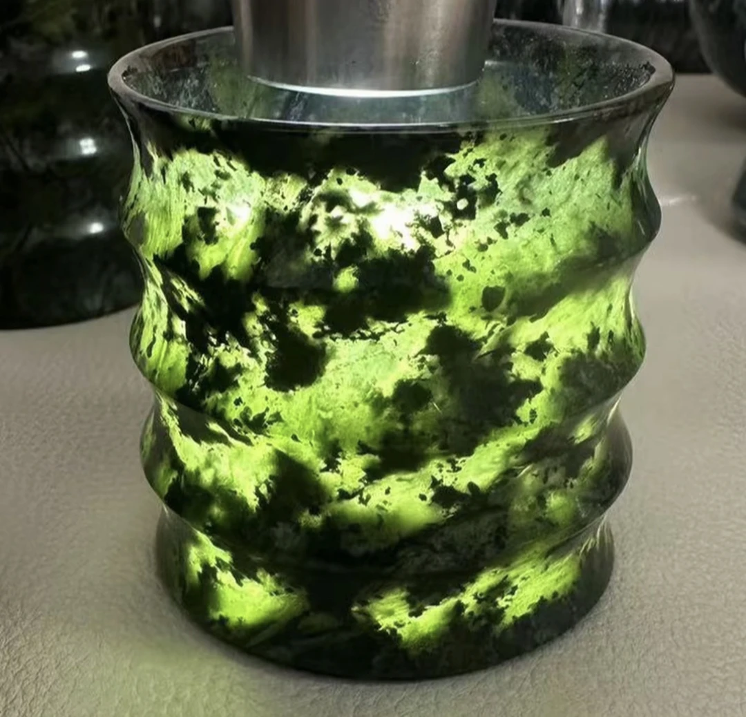 【竹节杯】西藏墨脱纯天然藏玉酒杯 精美茶杯