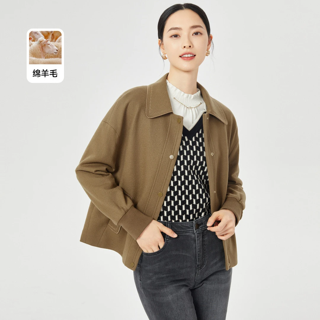 【思思专属】秋季绵羊毛美拉德通勤软糯舒适百搭外套女