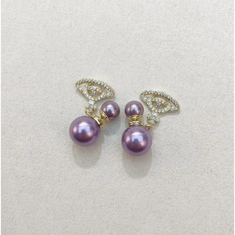 金紫色葫芦轻奢耳钉1061