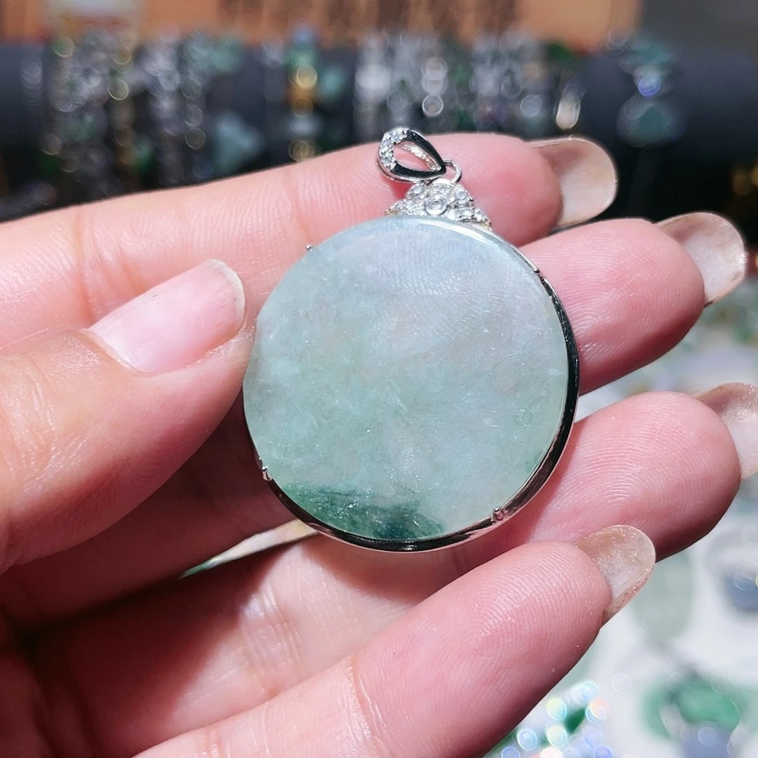 翡翠银S925镶嵌颈饰