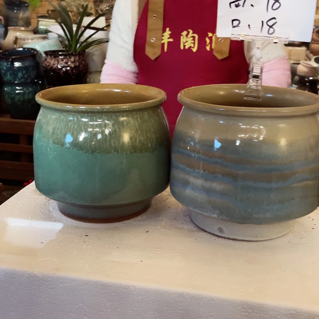 紫砂花盆高度18口径18