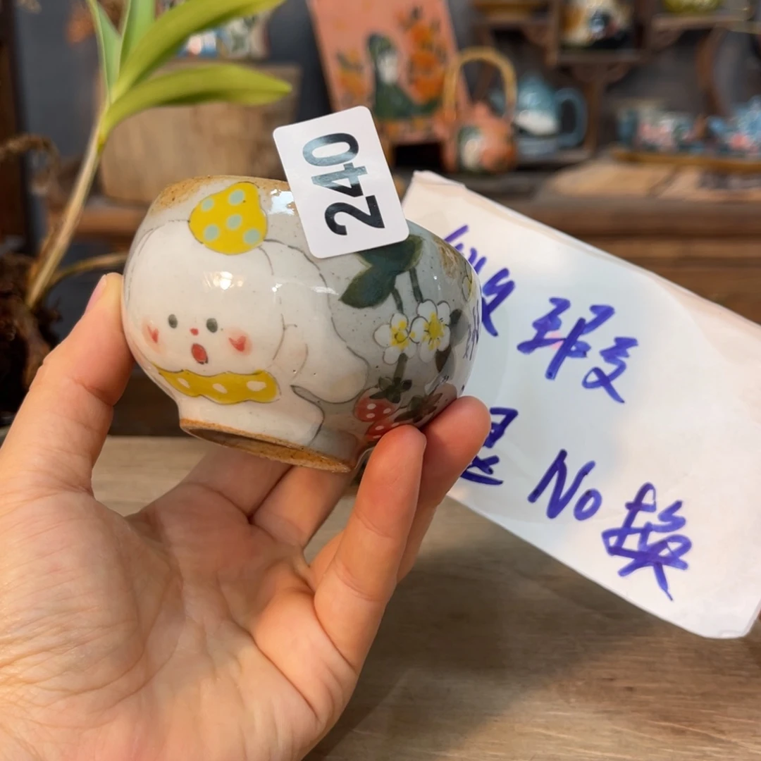 长***7壶素浅陶瓷手工手绘