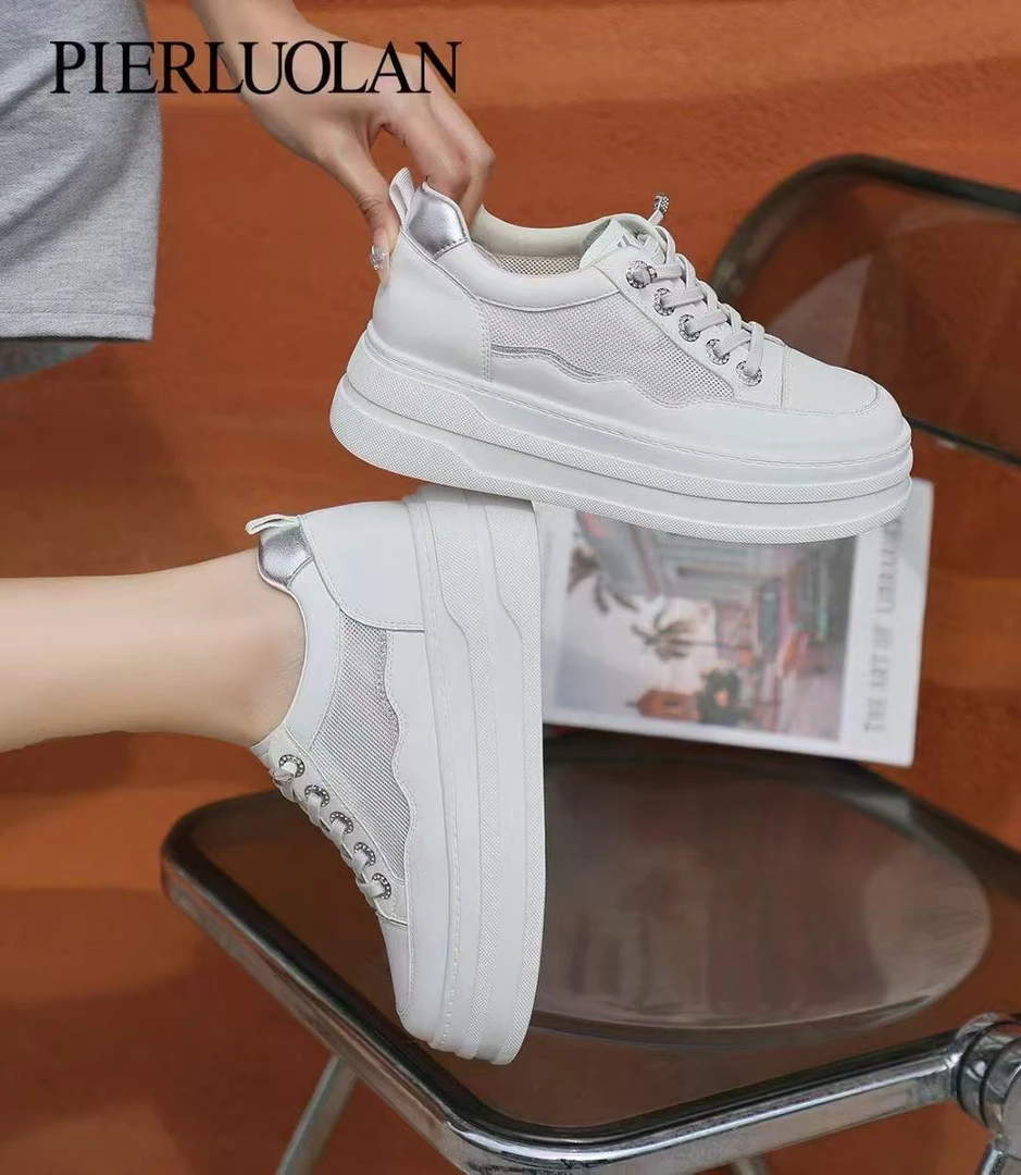 皮尔罗兰时尚休闲鞋增高透气休闲纯色52551T